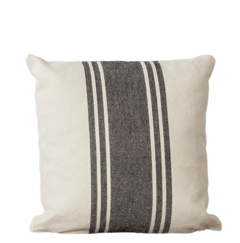 Grey Striped Pillow