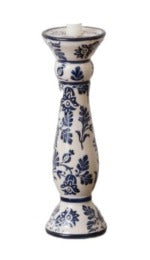 Blue DELFT Taper Candle Holder - TALL